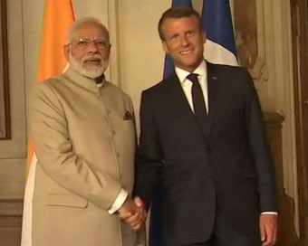 Prime Minister Narendra Modi, French President Emmanuel Macron