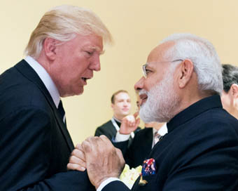 US President Donald Trump with PM Narendra Modi (file photo)