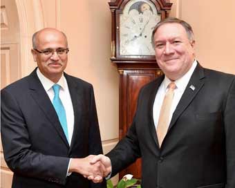 US stands with India on fighting terrorism, Pompeo tells Gokhale