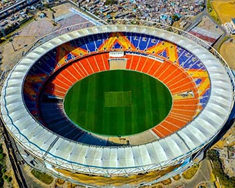 Newly built cricket stadium in Ahmedabad