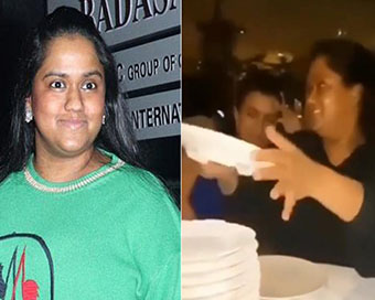 Arpita Khan smashing plates