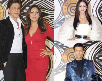 SRK, Ananya Panday, Karan Johar at Gauri Khan