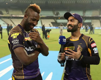 Andre Russell and Dinesh Karthik (file pic)