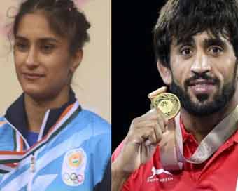 Vinesh Phogat and Bajrang Punia (file photo)