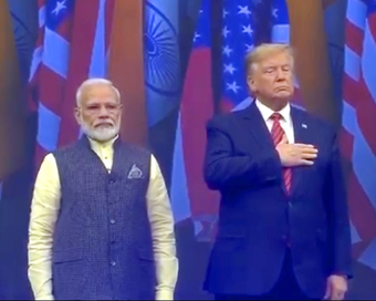 Houston: Prime Minister Narendra Modi and US President Donald Trump during the 