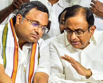 P. Chidambaram with son Karti