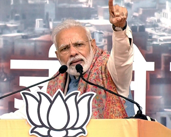 New Delhi: Prime Minister Narendra Modi addresses during 