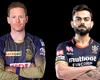 KKR captain and Eoin Morgan and RCB captain Virat Kohli