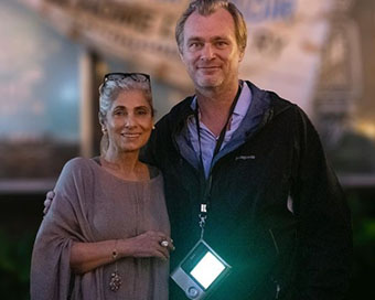 Dimple Kapadia with Christopher Nolan 