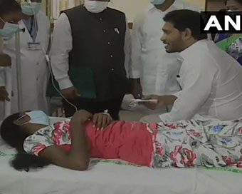 Andhra CM visits mysterious illness patients in Eluru hospital