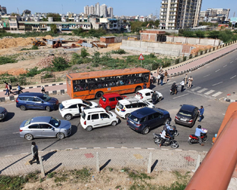 New Delhi: A view of the Anand Vihar bus terminal close to Delhi