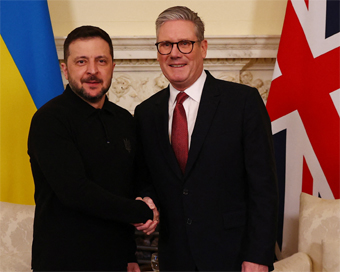 UK PM Starmer meets Ukrainian President Zelensky